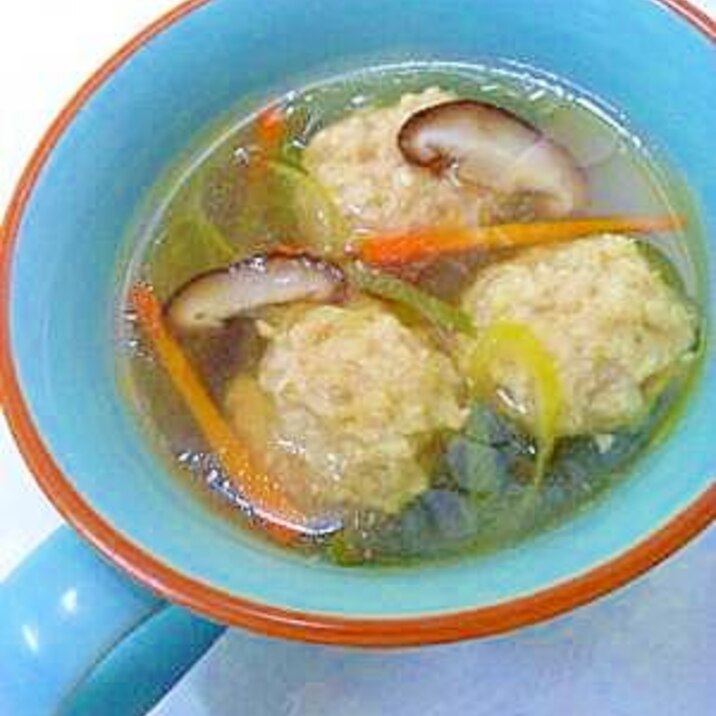 ふんわり鶏団子の中華スープ